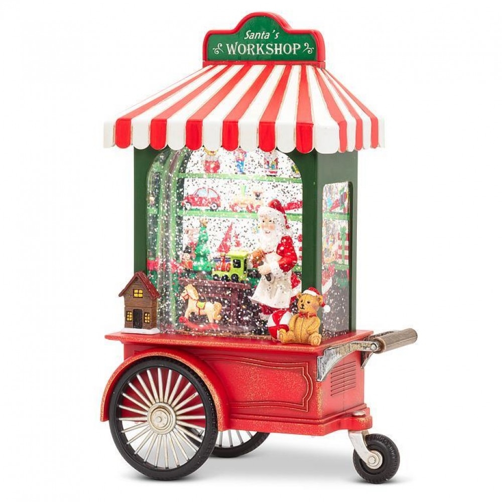 Picture of MDR Trading Inc. AB-27-MARVEL-0108 Santa&apos;S Workshop Cart In Glitter Led Lantern