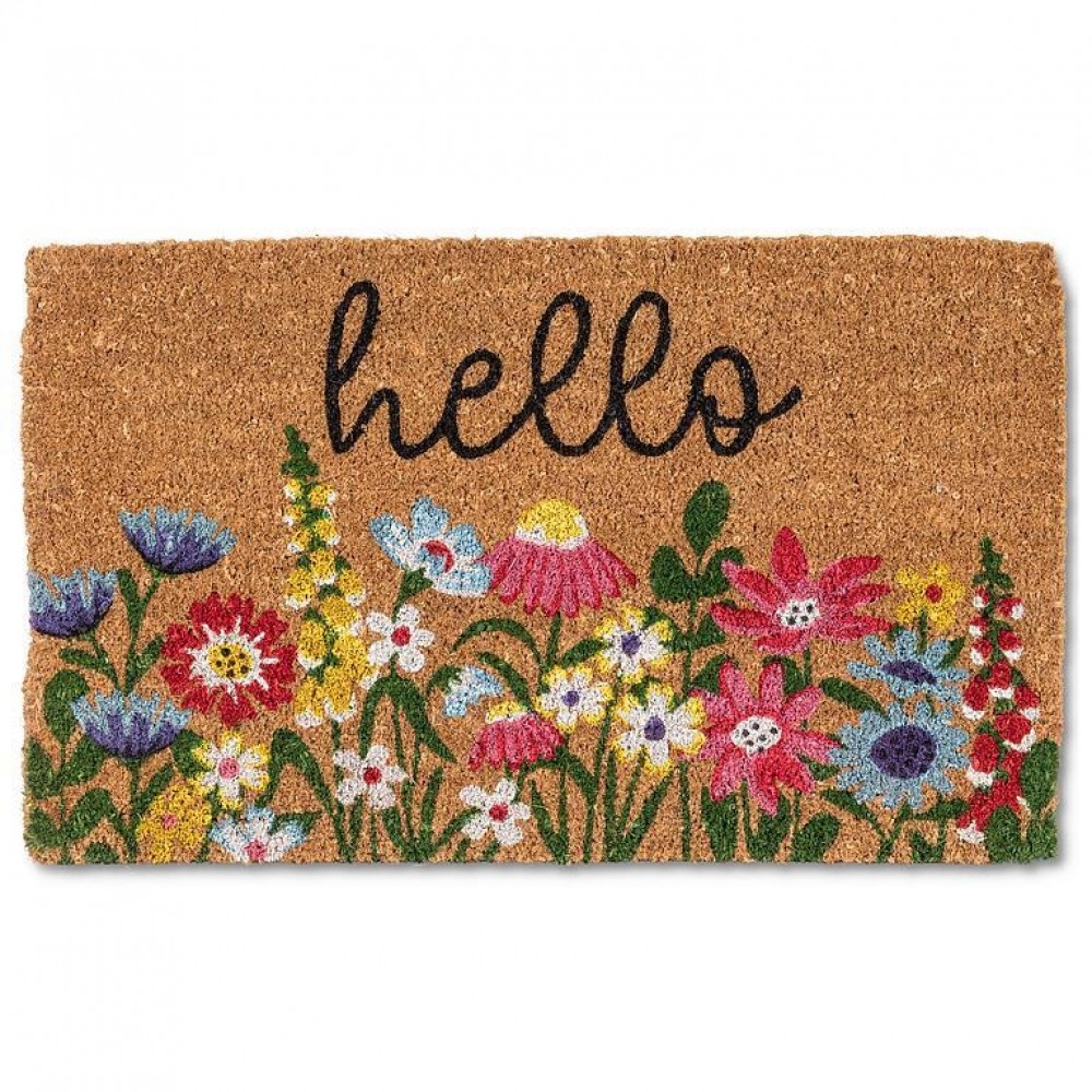 AB-35-FWD-FL-2975 Bright Floral Hello Doormat