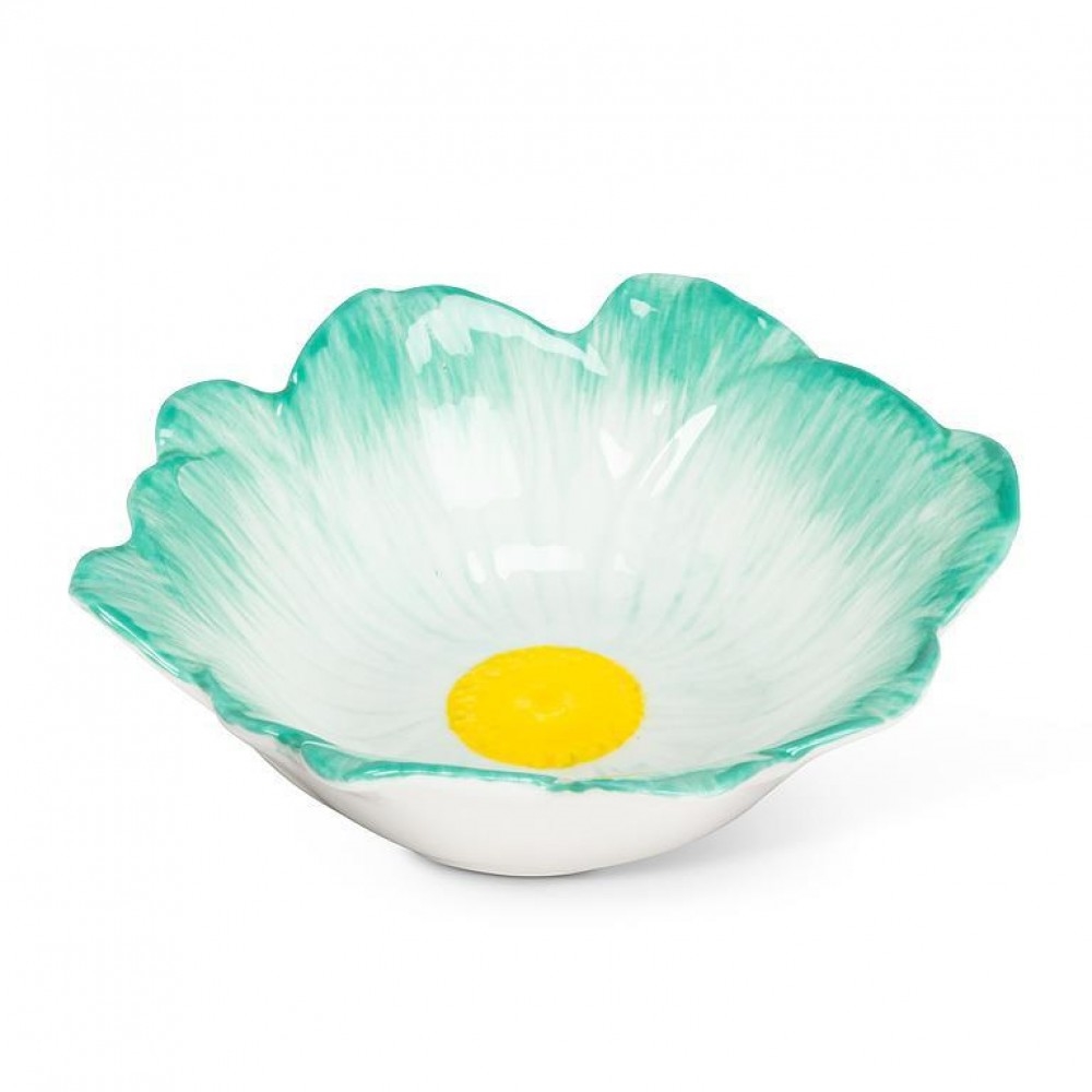 Picture of MDR Trading Inc. AB-27-POSIE-01_Q01 Small Turquoise Flower Bowl