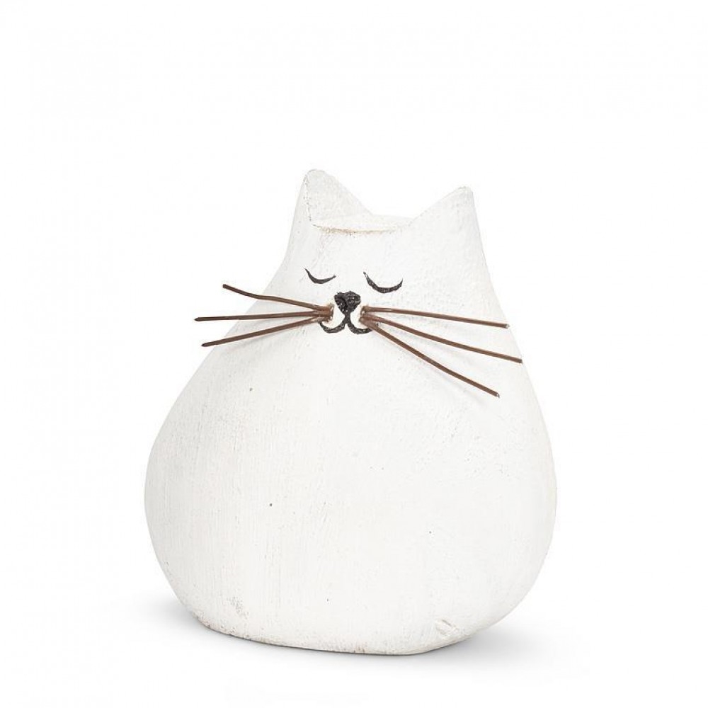 AB-27-SHORELINE-579 White And Black Cat Figurine