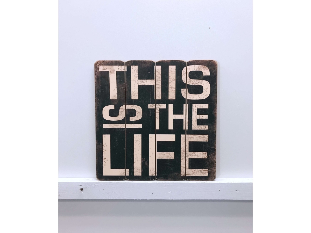 IV-W14-G86 Life Wooden Sign Wall Decor