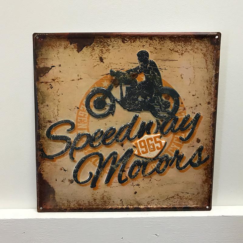 IV-W14-GT003 Speedway Motor Vintage Metal Wall Decor