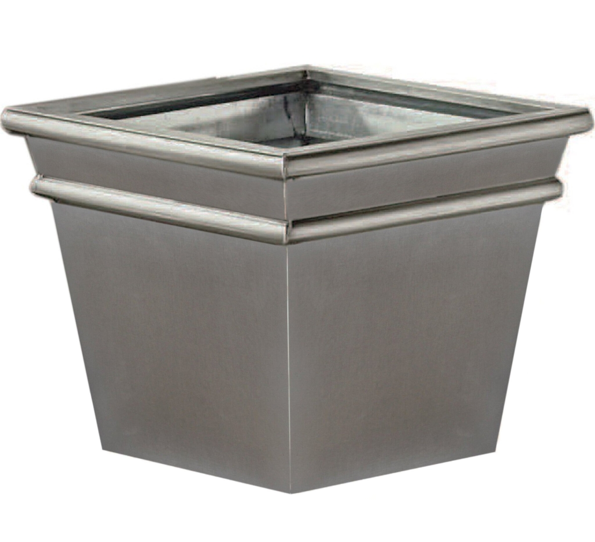 AI-GA3554TI_Q01 Square Titanium Look Finish Planter