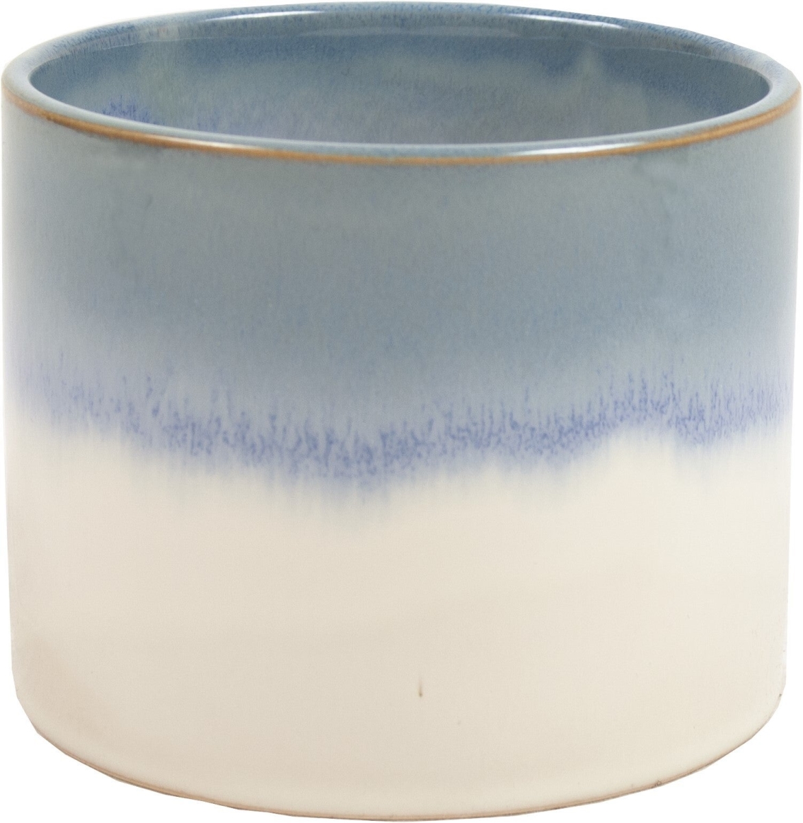 AI-CE00RKB_Q01 Reykjavik Blue Reactive Glaze Ceramic Planter