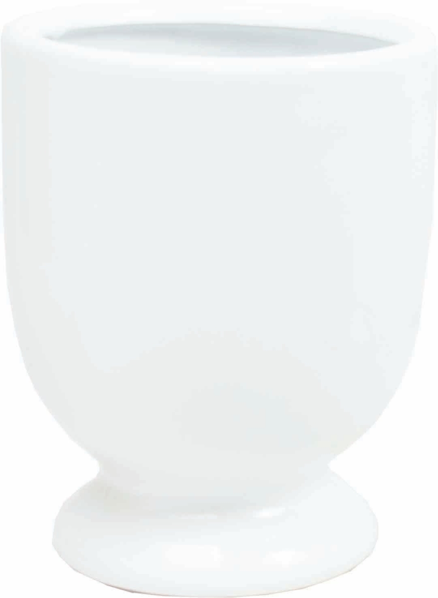 AI-CE04WH_Q01 Matte White Pedestal Planter