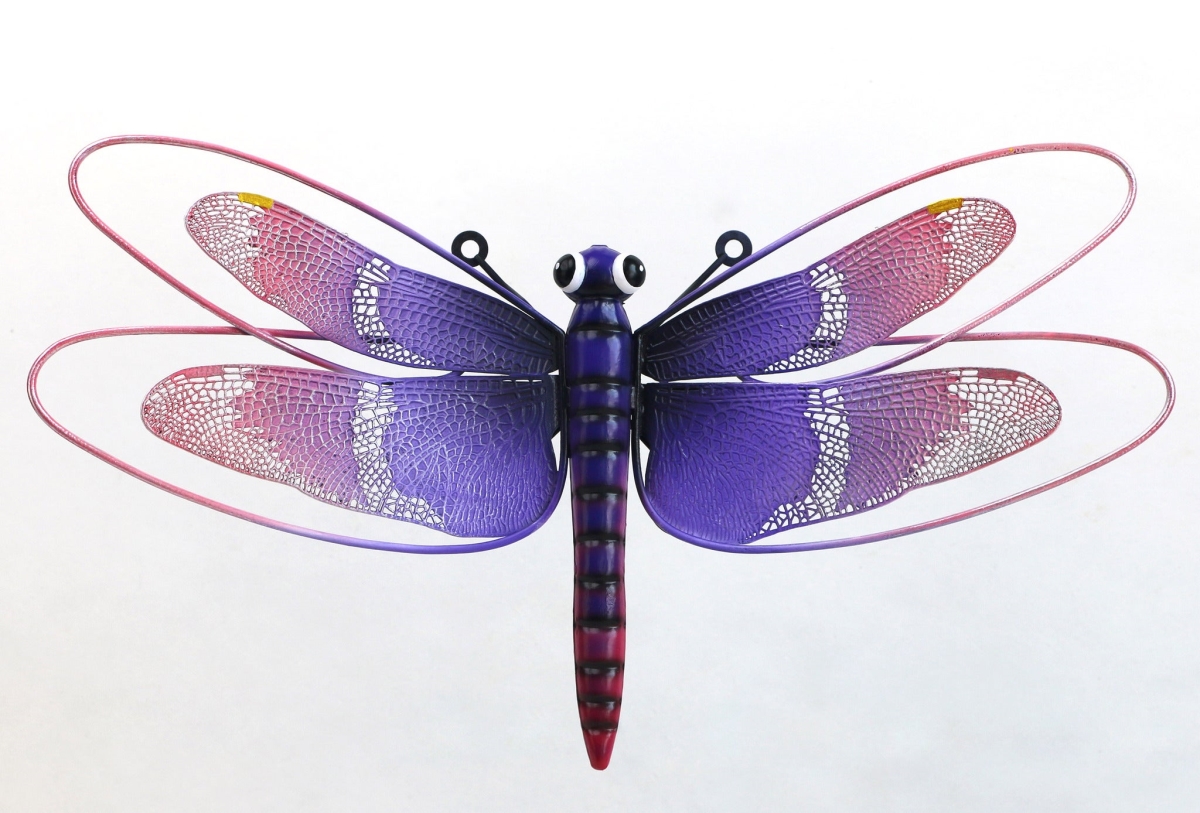 AI-GG9584 Purple & Pink Dragonfly Metal Wall Decor