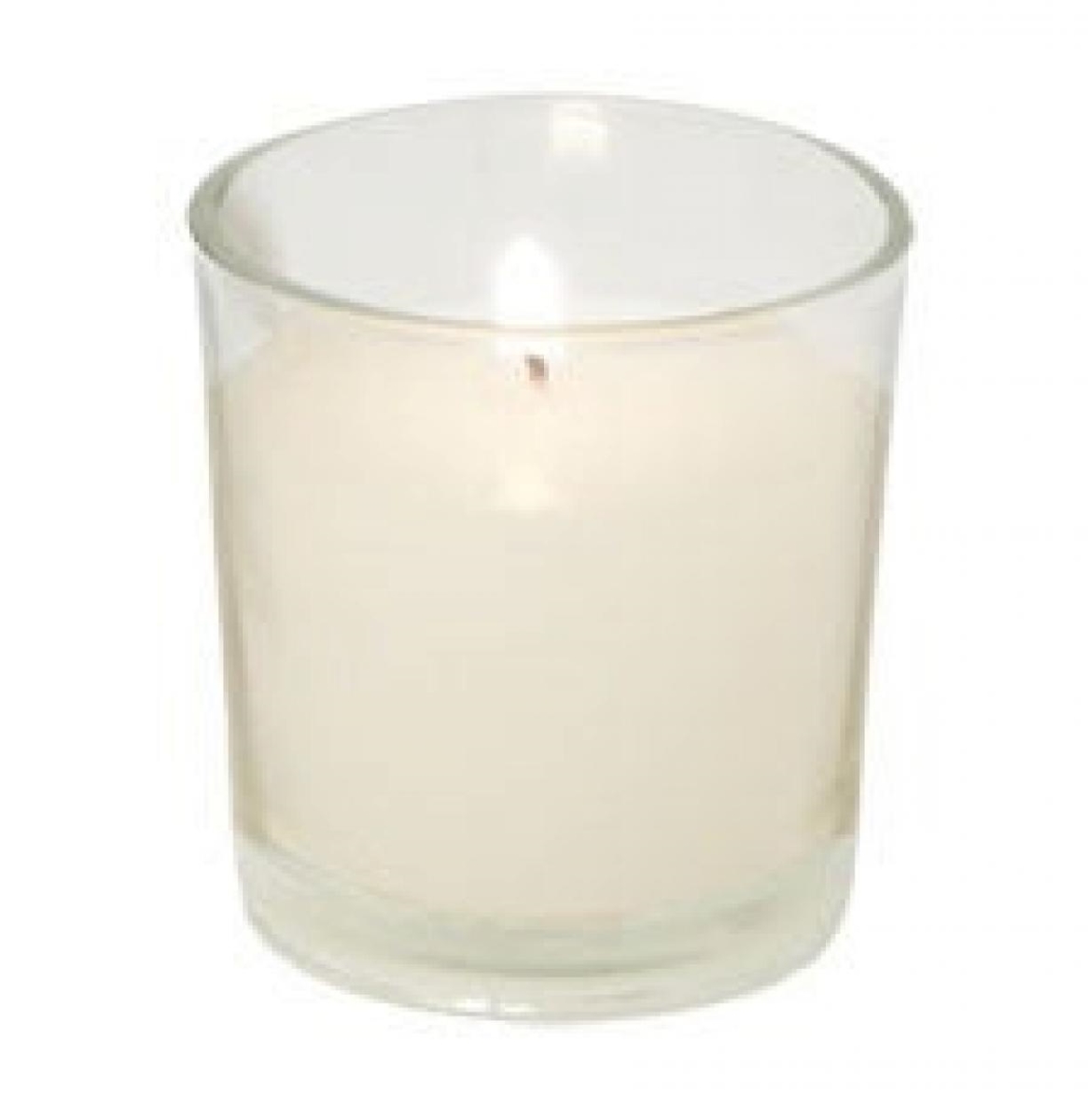 AI-C2IV_Q01 Glass Holder With Ivory Votive Candle