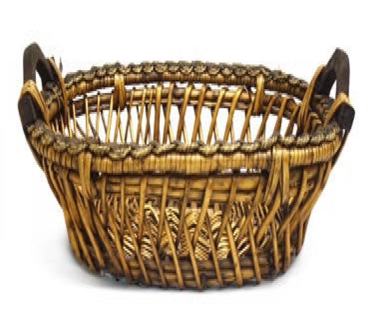 AI-5271HON_Q01 Oval Honey Colored Basket