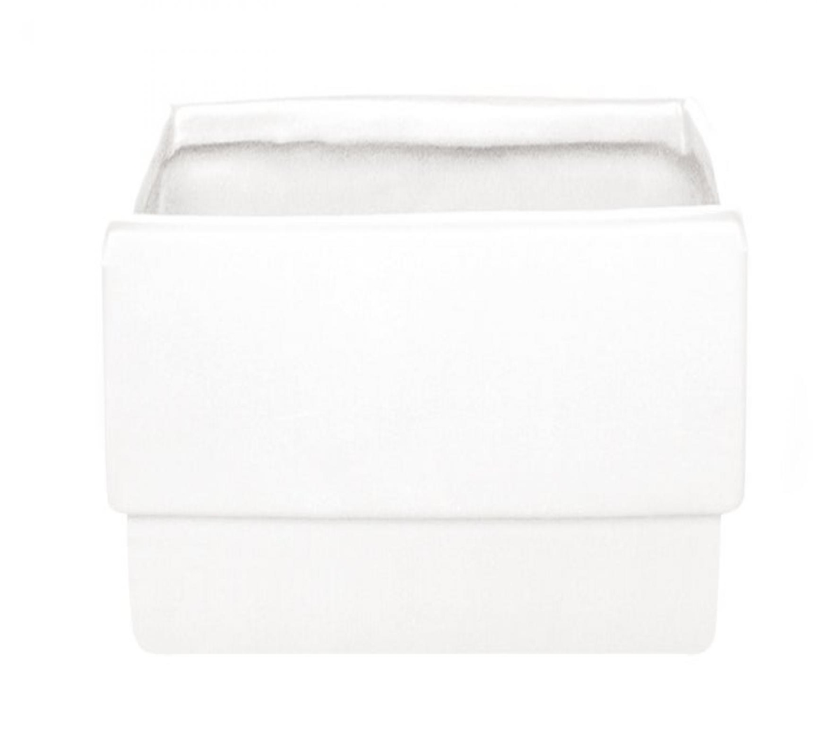AI-CE12WH_Q01 Glazed White Square Planter
