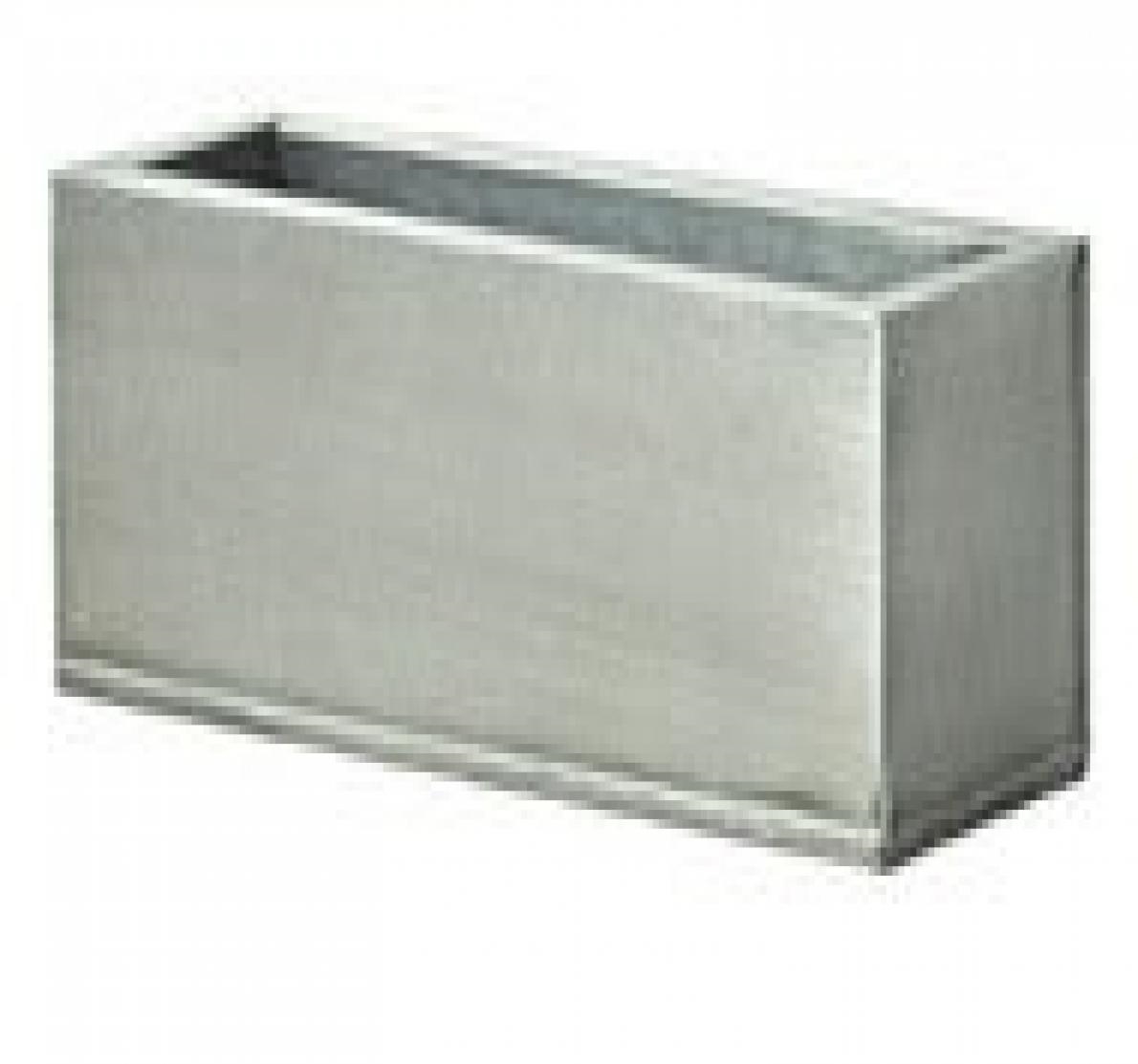 AI-GA2250TI_Q01 Titanium Color Finish Rectangular Metal Planter