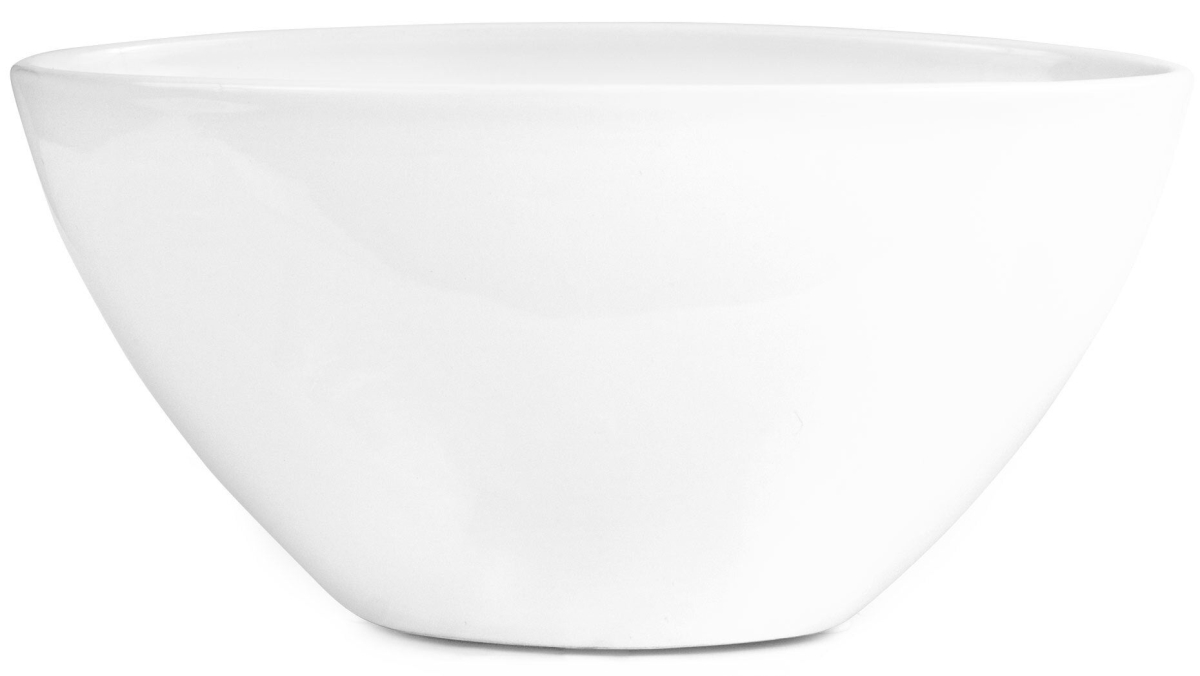 Picture of MDR Trading Inc. AI-CE22WH_Q01 White Glazed Boat Shaped Bowl