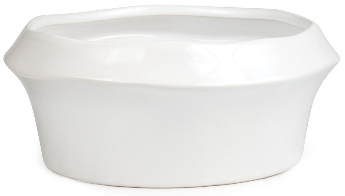 AI-CE12HWH_Q01 White Glazed Handthrown Look Planter