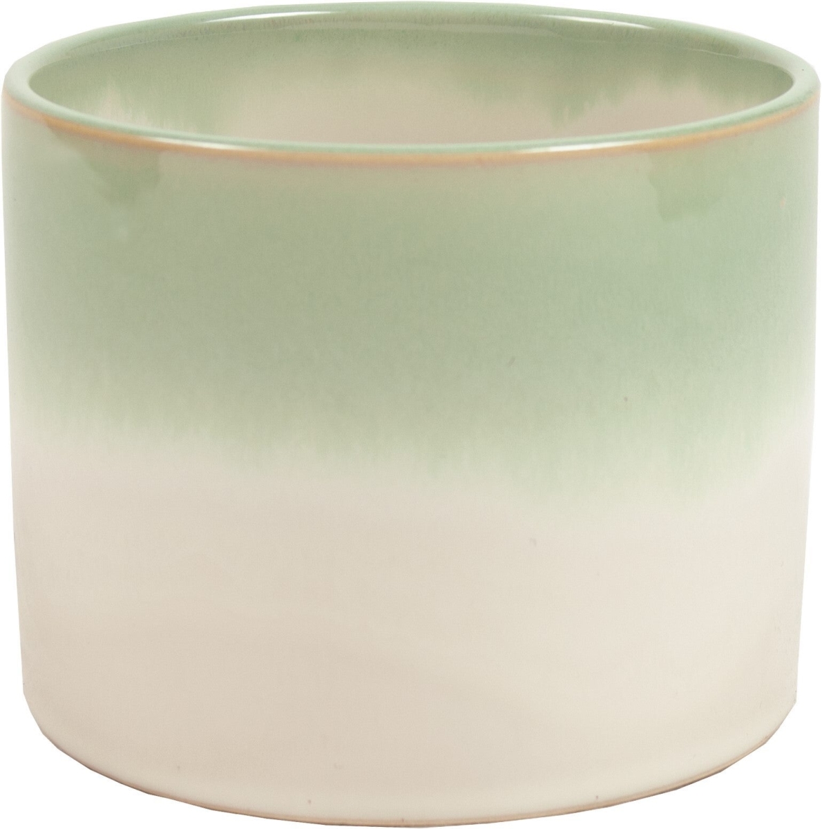 AI-CE00RKG_Q01 Reykjavik Green Reactive Glaze Ceramic Planter