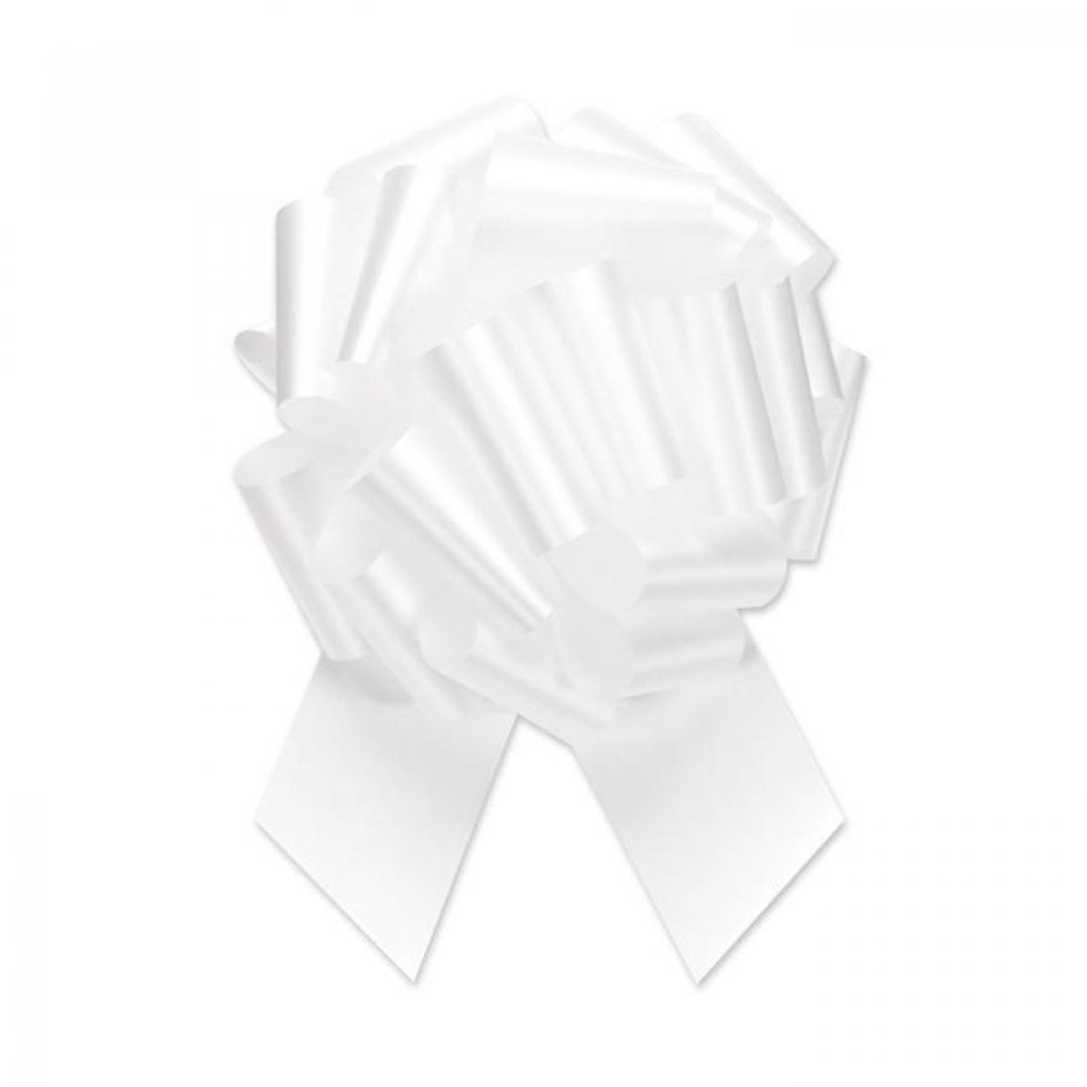 AI-BPF501_Q01 50Pcs- 4'D Pullbow White Ribbon