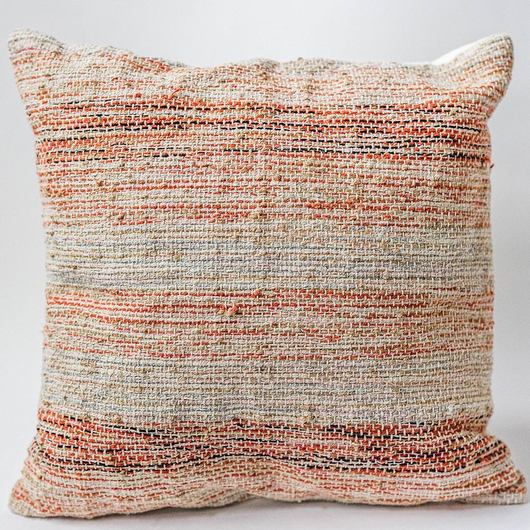 FP-IMT-012_Q01 Woven Striped Cotton Cushion Cover