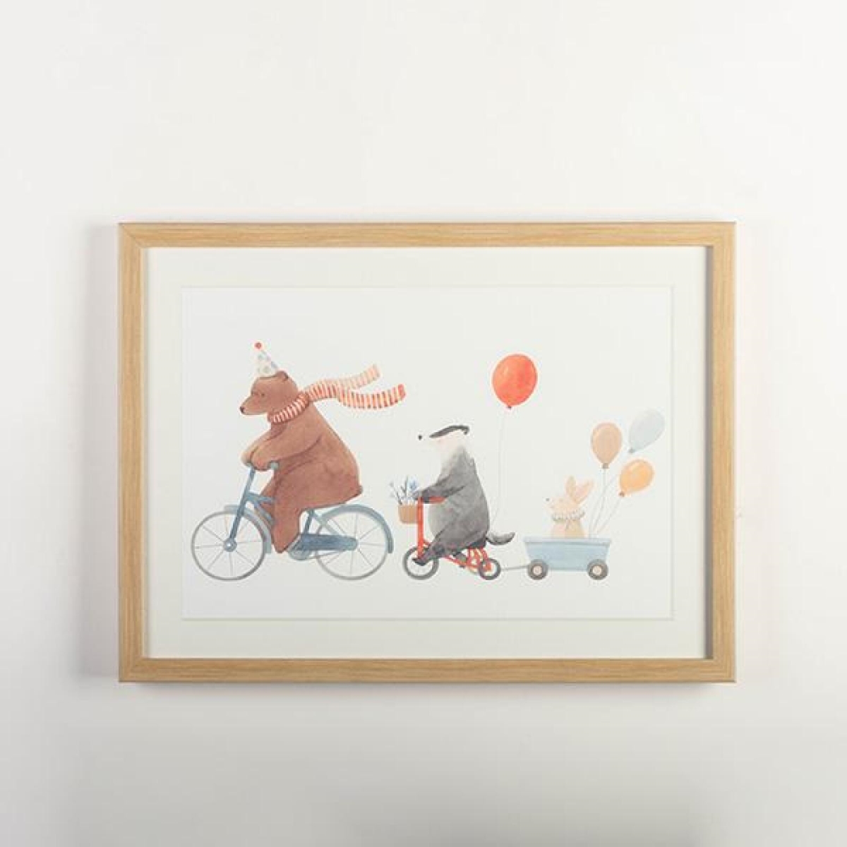 FP-LIN-073_Q01 Framed Print Animal Party Parade Wall Decor