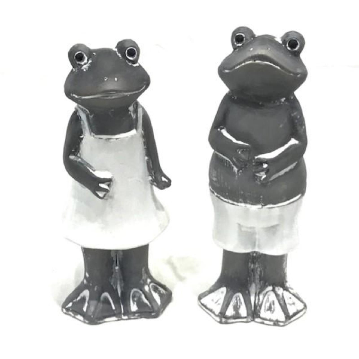 FP-PMDF-226 Set Of 2 Assorted Paper Mache Frogs Figurine