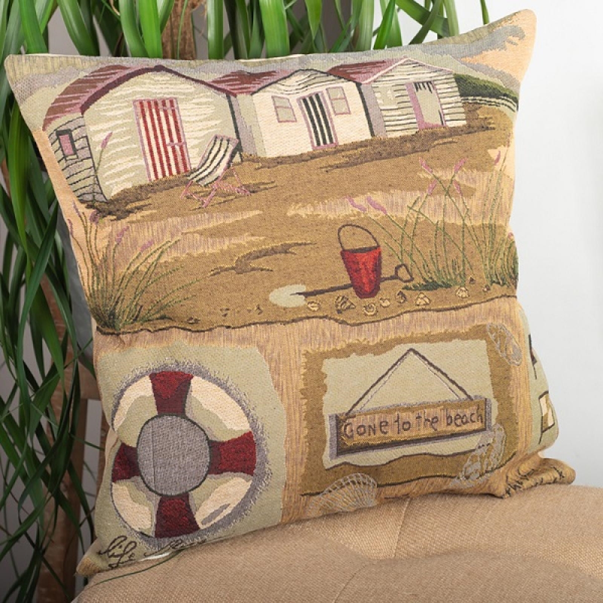Picture of MDR Trading Inc. FP-TXPC-057_Q01 Thinking Of The Beach Tapestry Style Cushion Cover