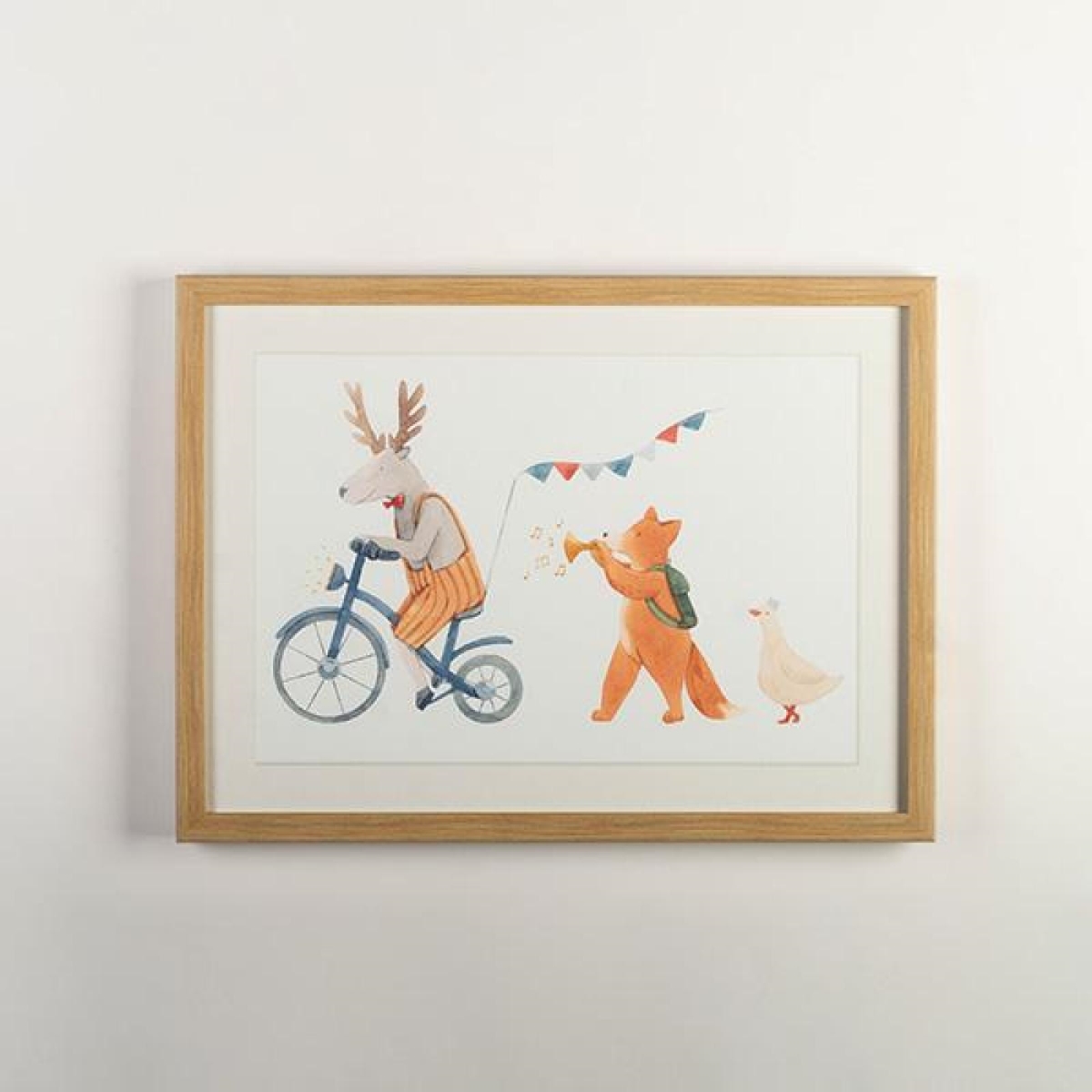 FP-LIN-072_Q01 Framed Print Animals On Parade Wall Decor