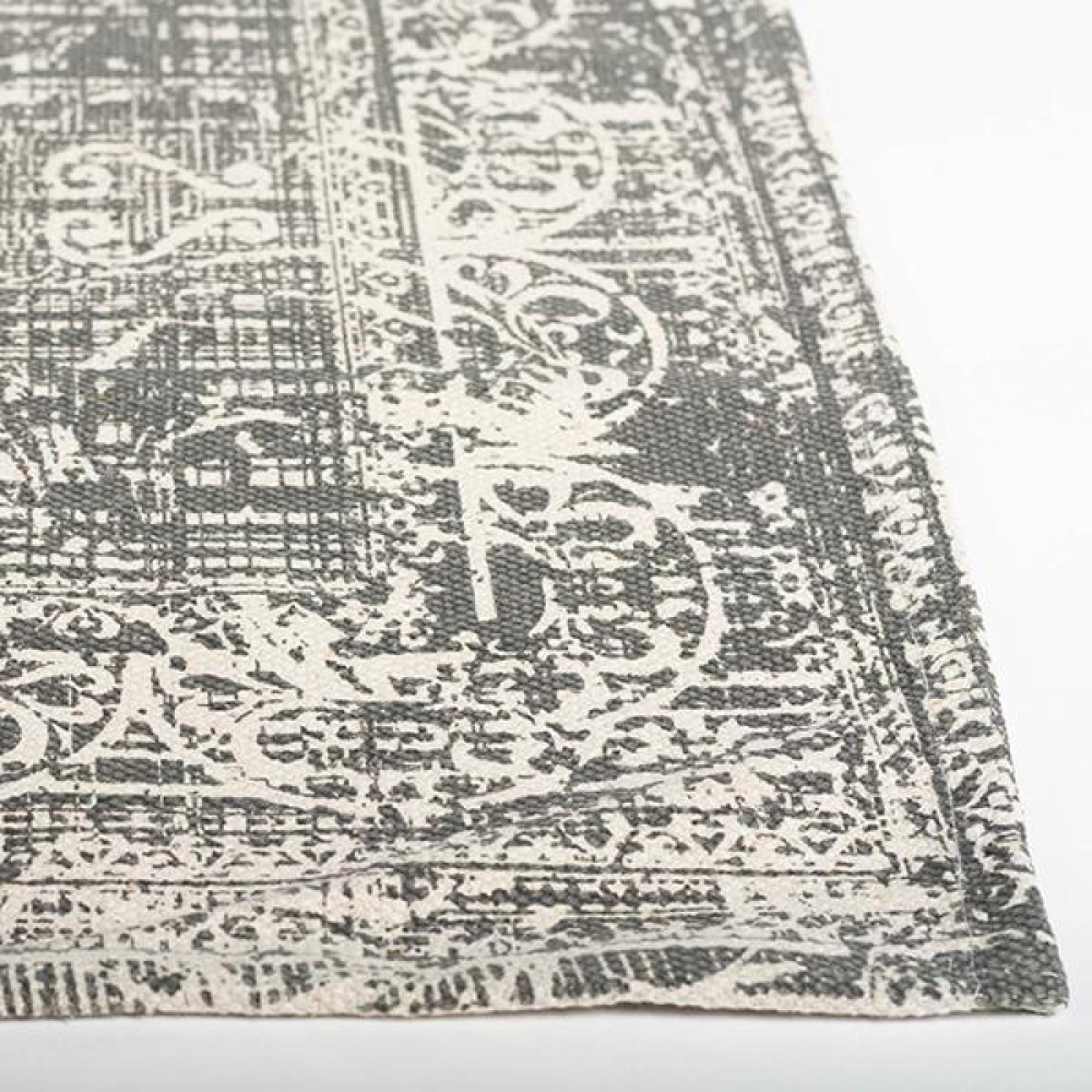 FP-IMT-153-Gr_Q01 Gray And Ivory Patterned Rug