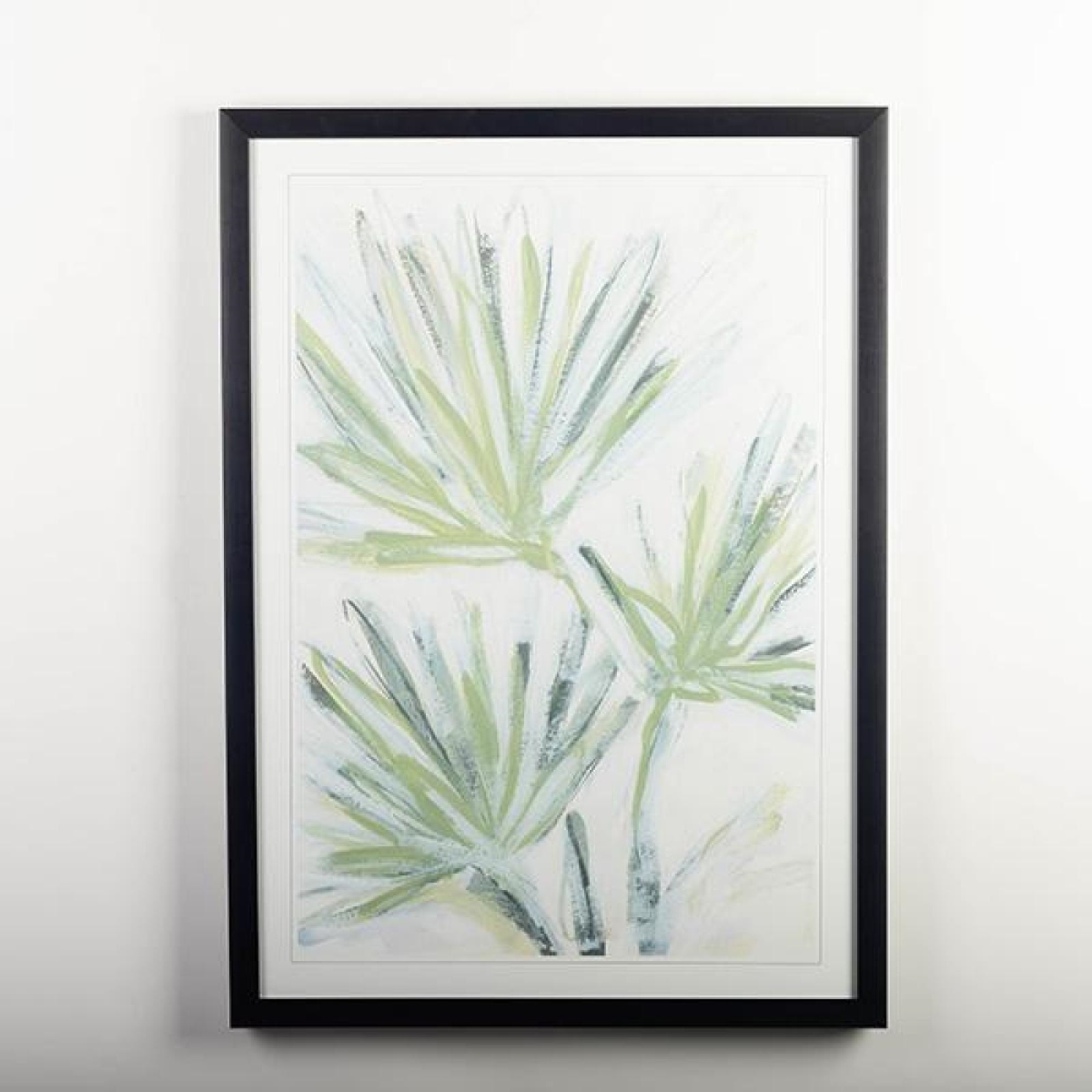FP-LIN-050_Q01 Framed Fresco Palm Frond Print Wall Decor