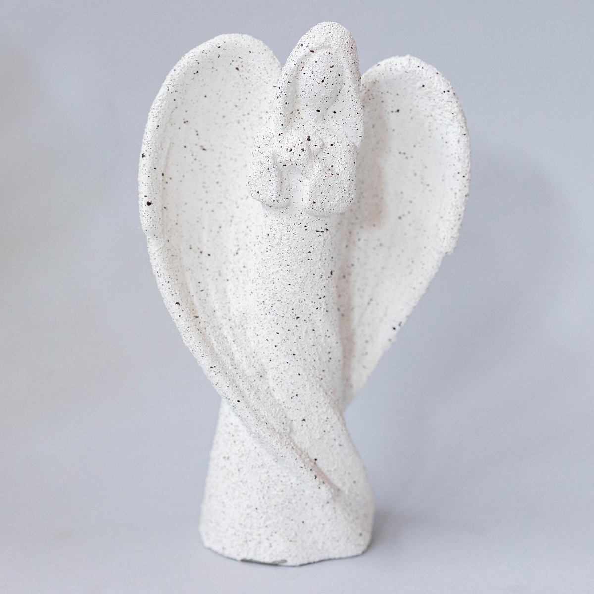 FP-CNP-203-L_Q01 Cement Speckled Angel Figurine