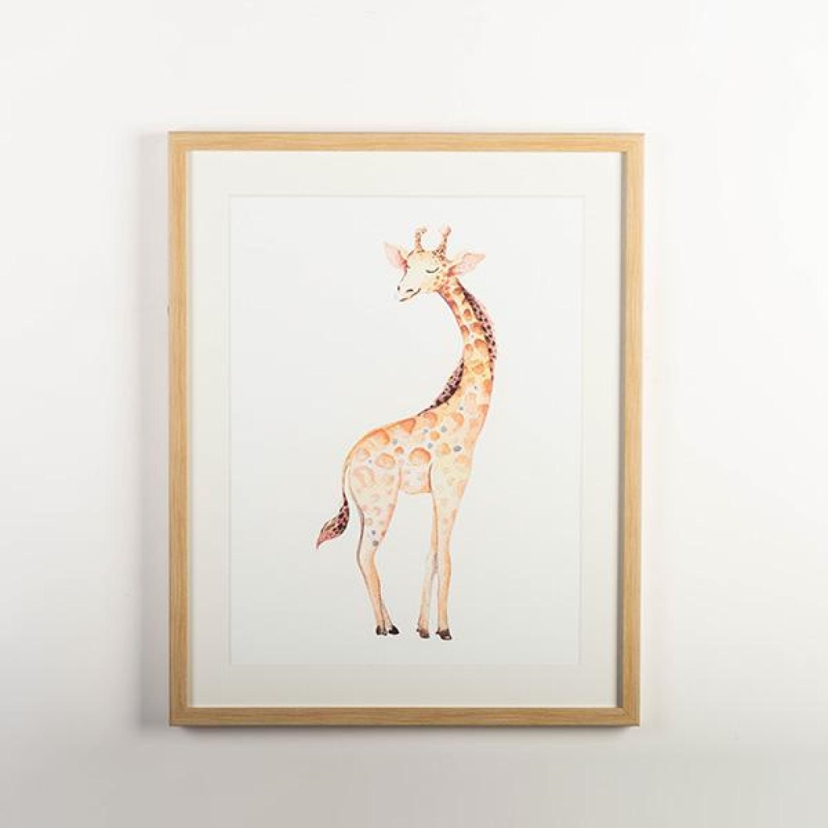 FP-LIN-071_Q01 Framed Print Standing Proud Giraffe Wall Decor