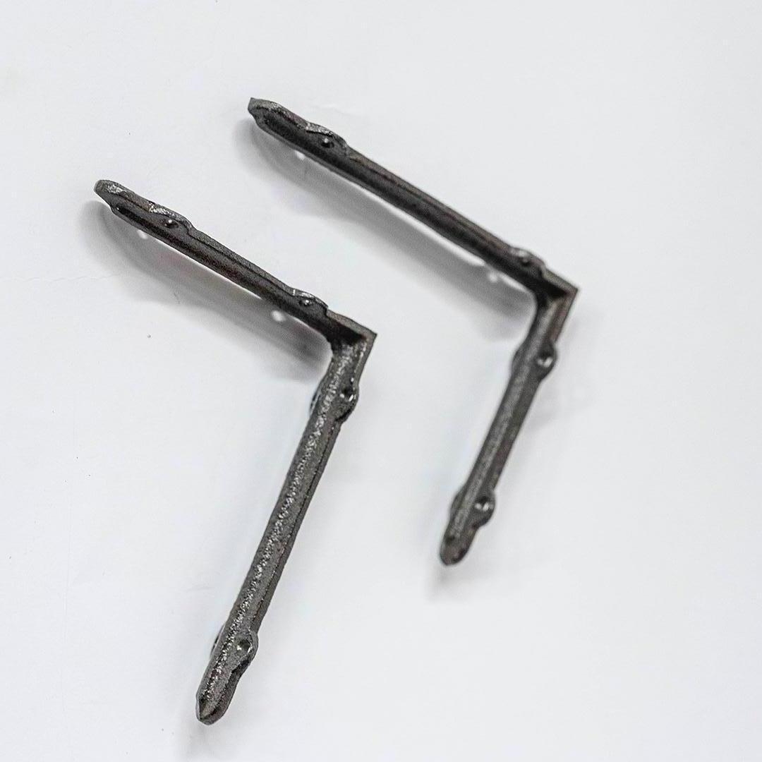 FP-KIN-076 Set Of 2 Dark Brown Cast Iron Shelf Bracket