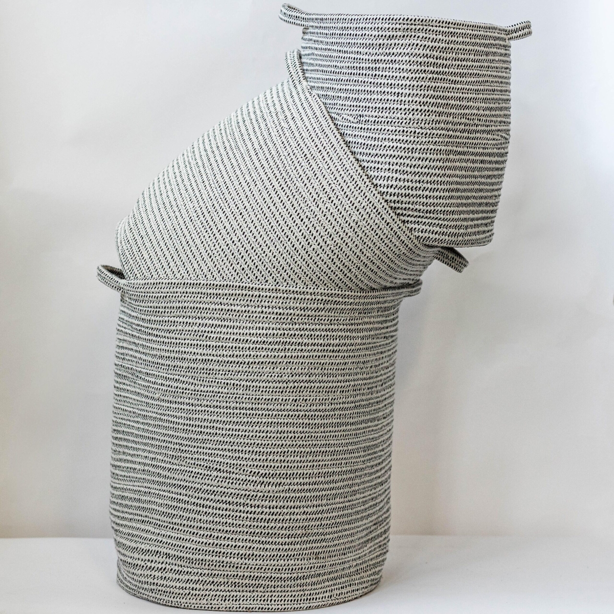 FP-MAC-144 Set Of 3 Round With Handles Cotton Baskets