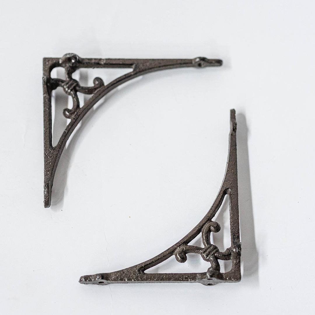 FP-KIN-131 Set Of 2 Brown Cast Iron Shelf Bracket