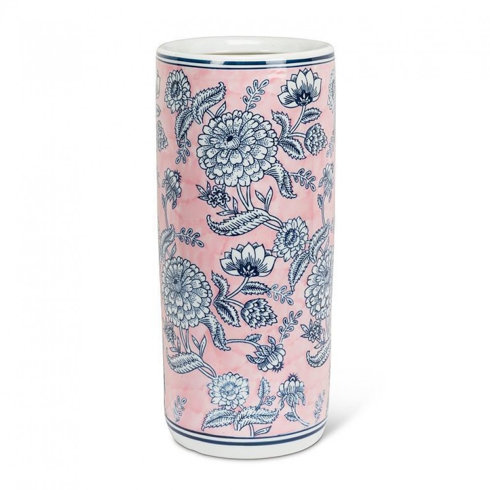 AB-27-INDIGO-001 Floral Print Umbrella Stand