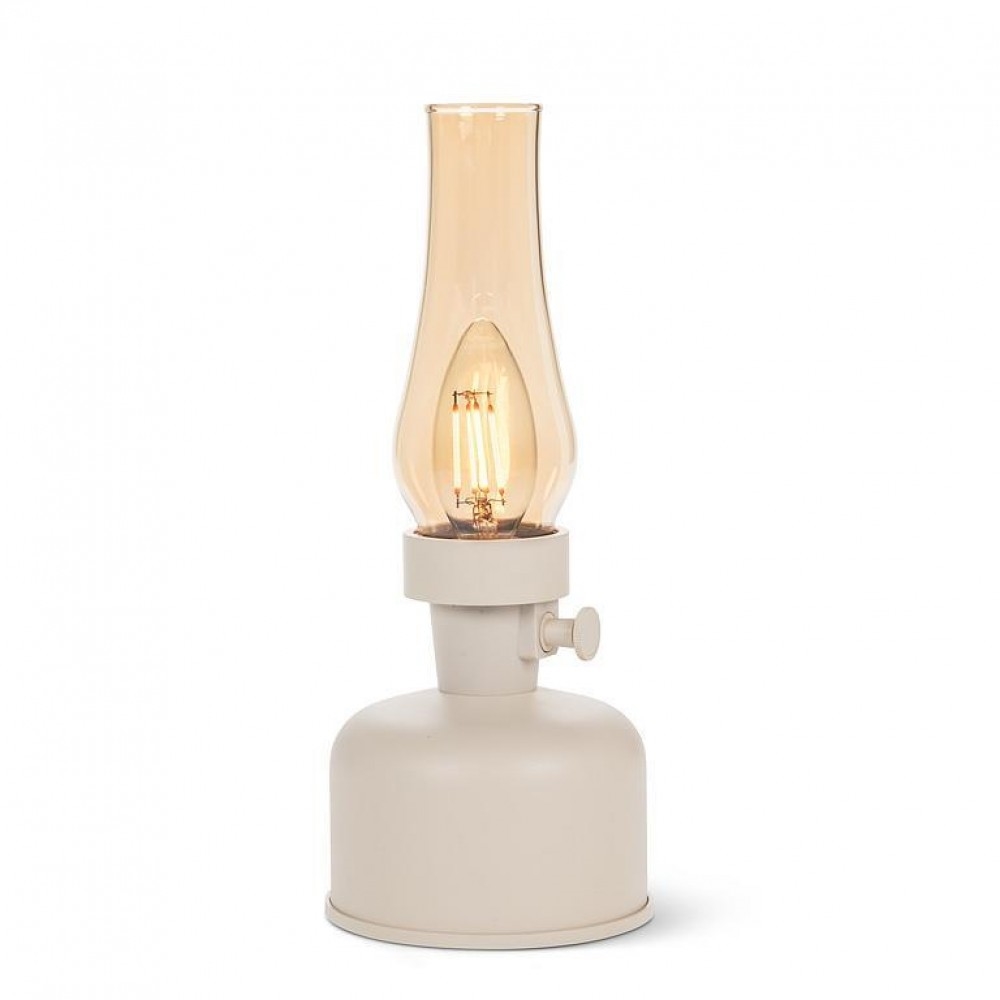 AB-27-LAMPLITE-200-IVORY Lantern Look With Chimney Led Lamp