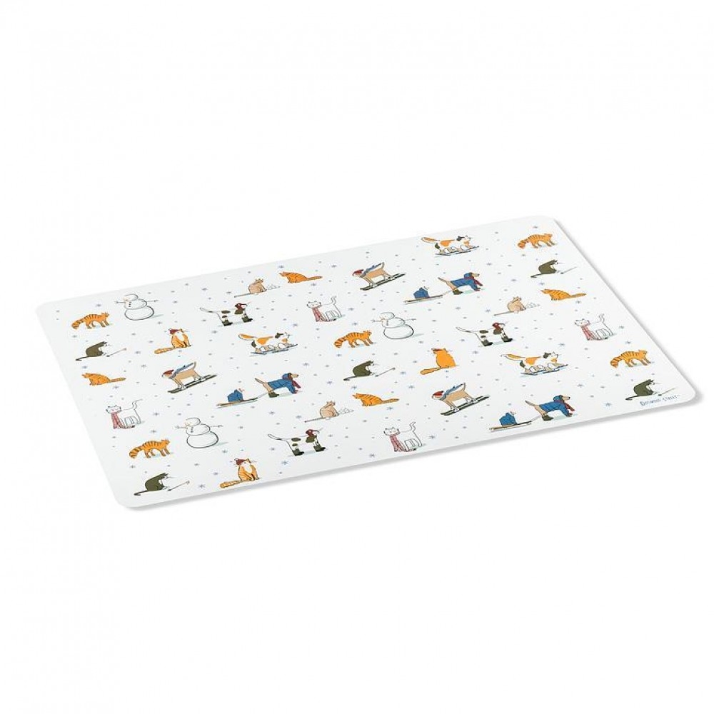 Picture of MDR Trading Inc. AB-27-TABLEMAT-WINTERCATS_Q01 Winter Sports Cats Placemat