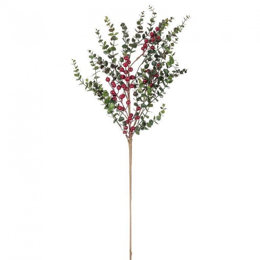 AB-27-WINDSOR-12_Q01 Eucalyptus & Berries Spray Faux Plants And Trees