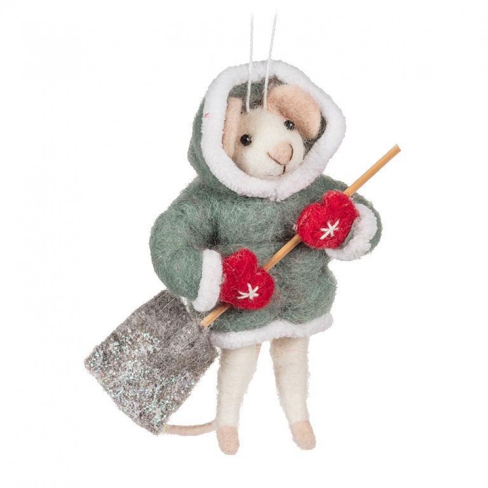 AB-27-MERINO-358_Q01 Mouse With Shovel Ornament