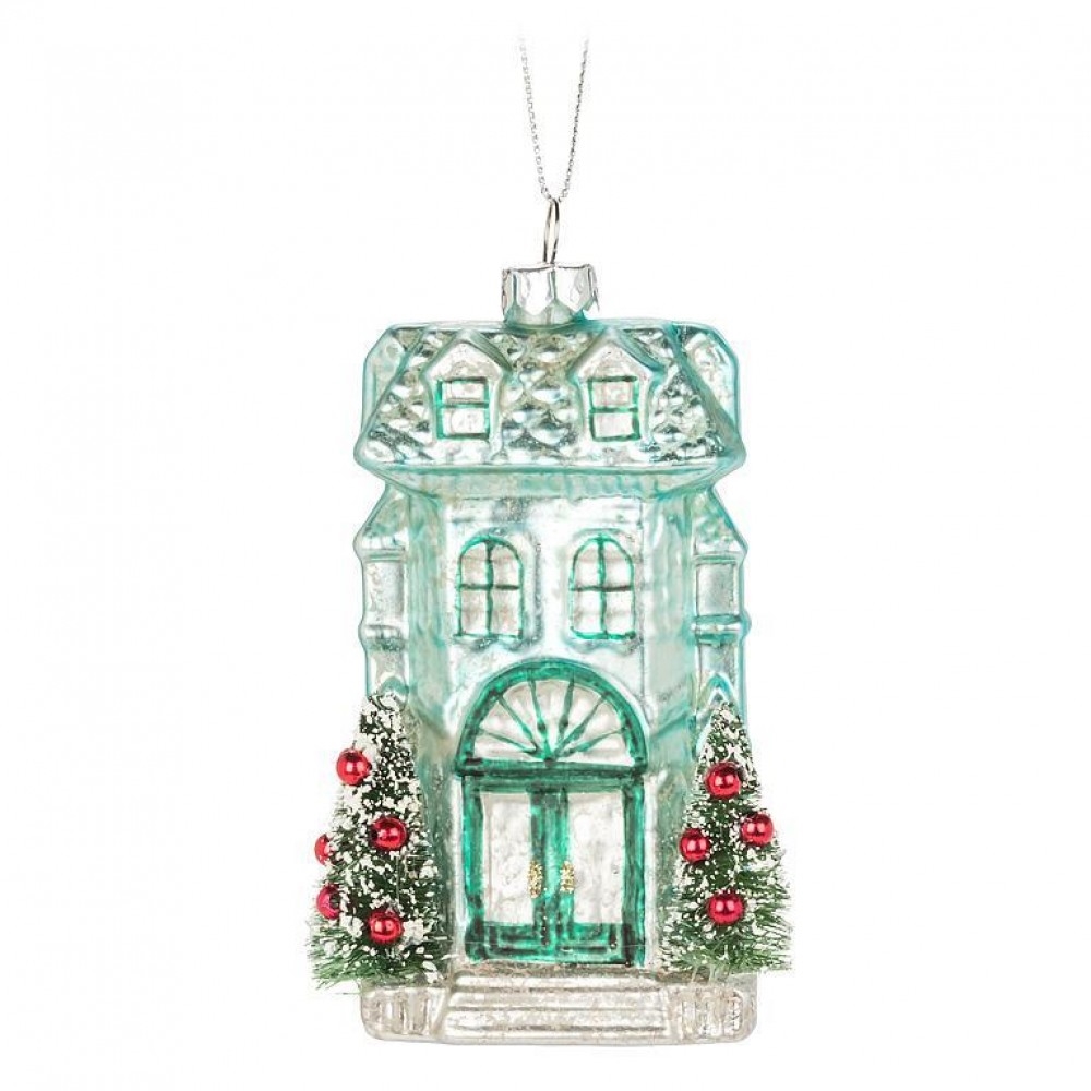 AB-27-CLASSIC-319_Q01 Town House With Trees Ornament