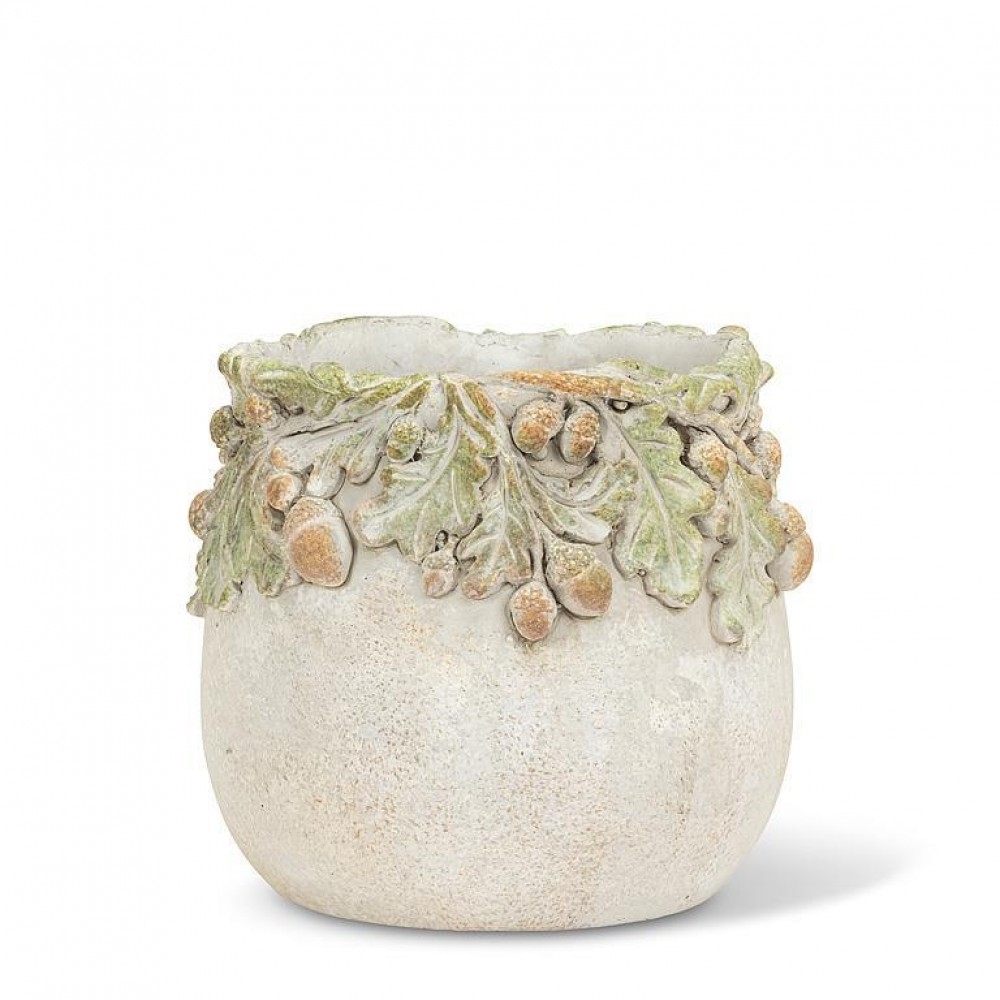 AB-27-OAKWOOD-162-SM Small Oak Leaves & Acorns Planter