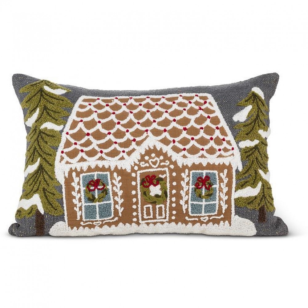 AB-50-GINGERBREAD-RECT Gingerbread House Rectangular Pillow