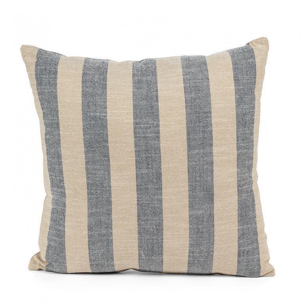 AB-46-DEAUVILLE-BLU Wide Stripe Throw Pillow