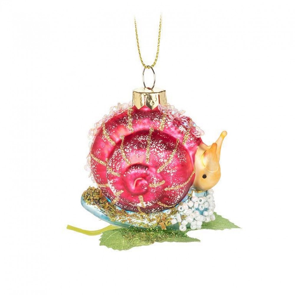AB-27-CLASSIC-086_Q01 Snail On A Leaf Ornament