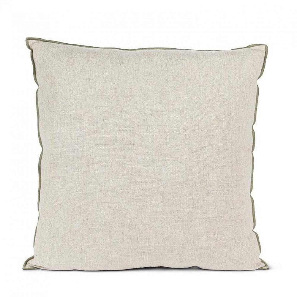 AB-46-MONACO-GRN Natural Color With Green Edging Pillow