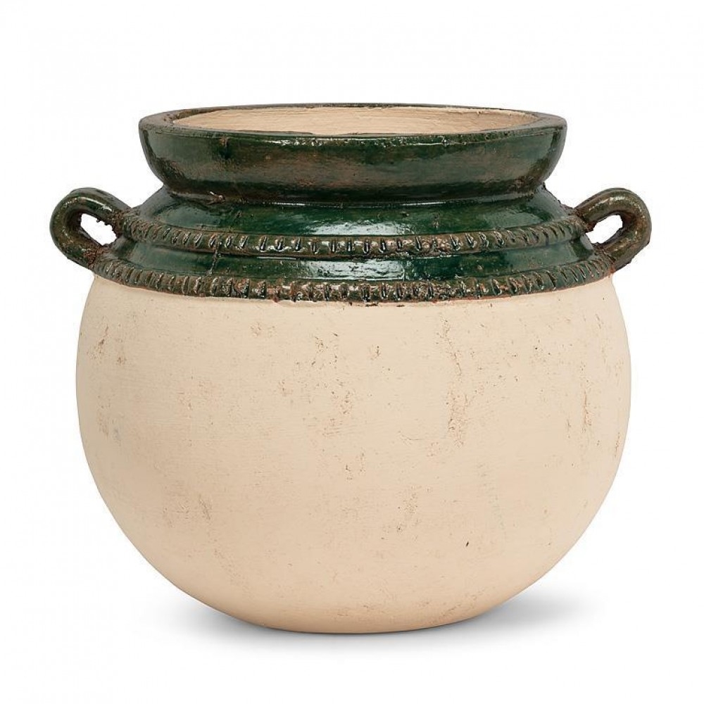 AB-27-MATERA-296-LG Large With Green Coloured Rim Planter