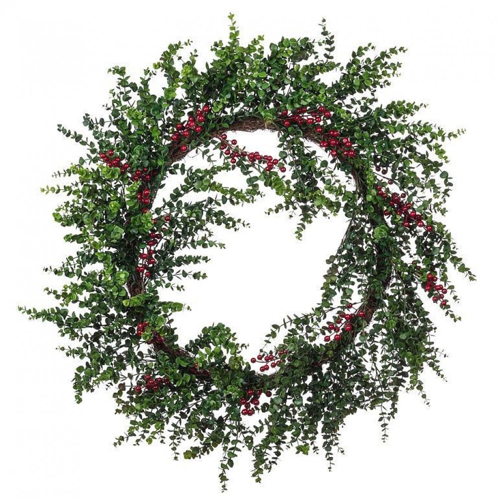 AB-27-WINDSOR-24_Q01 Extra Large Eucalyptus With Berries Wreath