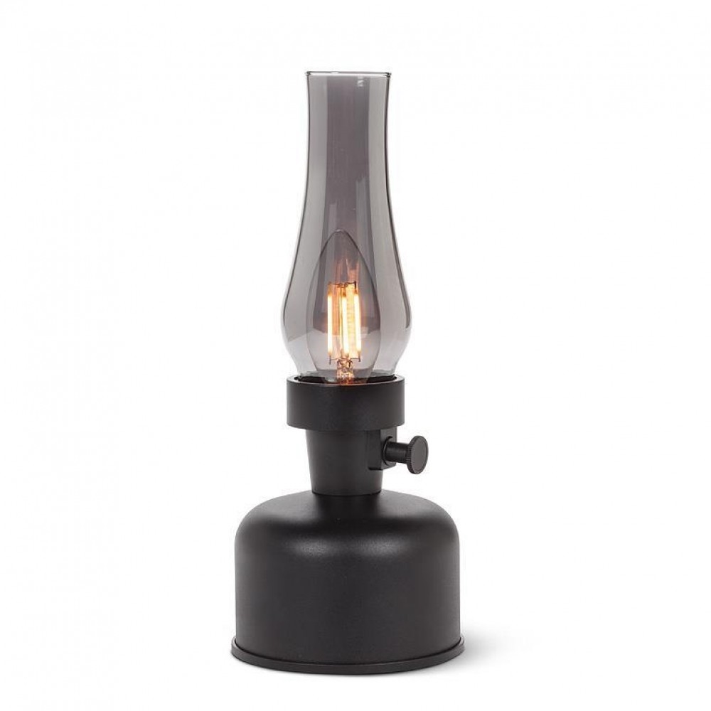 AB-27-LAMPLITE-200-BLK Lantern Look With Chimney Led Lamp