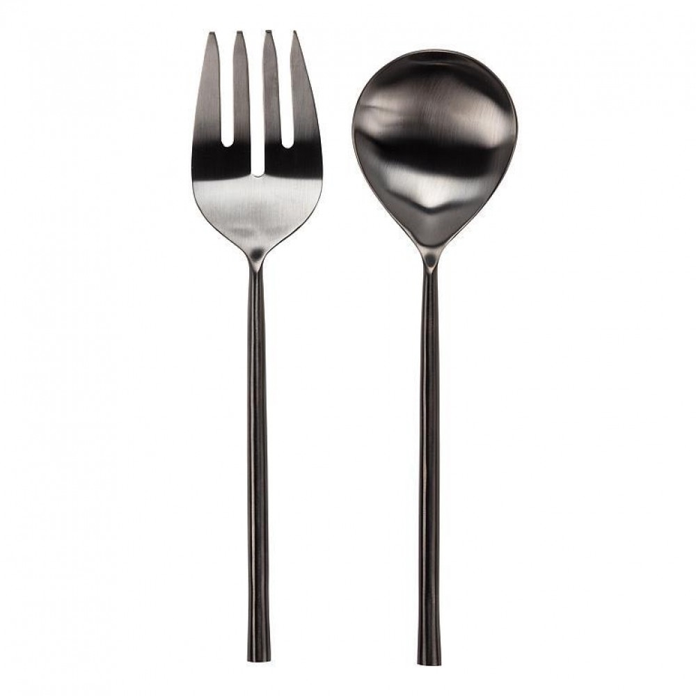 Picture of MDR Trading Inc. AB-36-ONYX-SET Matte Black Finish Salad Serving Utensils