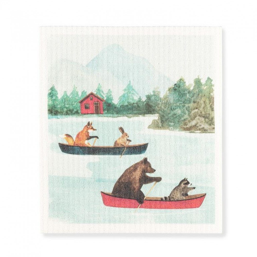 Picture of MDR Trading Inc. AB-20-ASD-018_Q01 Animals In Canoes Dishcloth