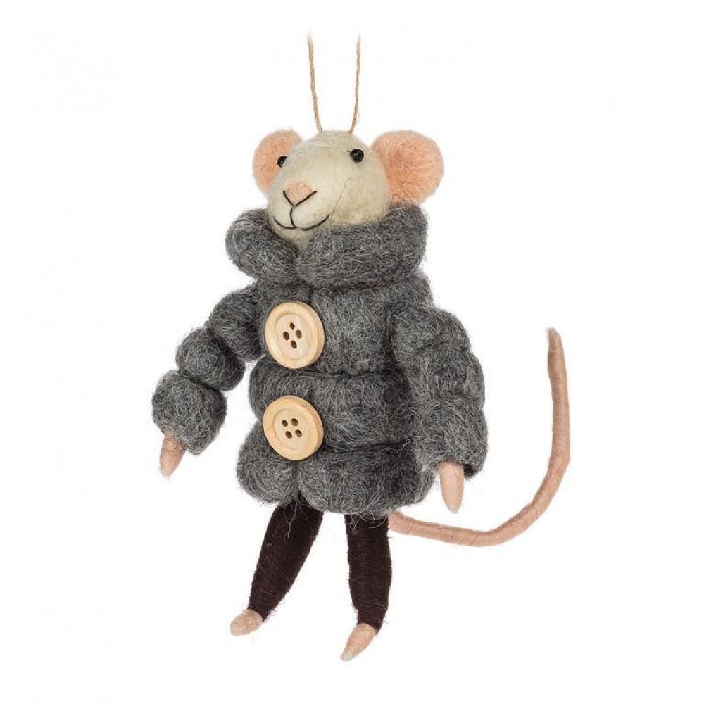 AB-27-MAPLE-1126_Q01 Mouse With Puffy Parka Ornament