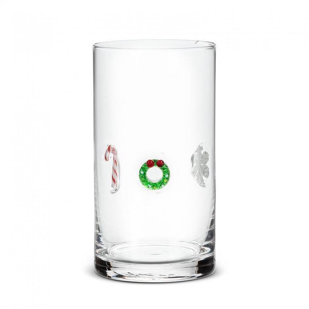 Picture of MDR Trading Inc. AB-27-JOLLY-HB_Q01 Holiday Icons Highball Glass
