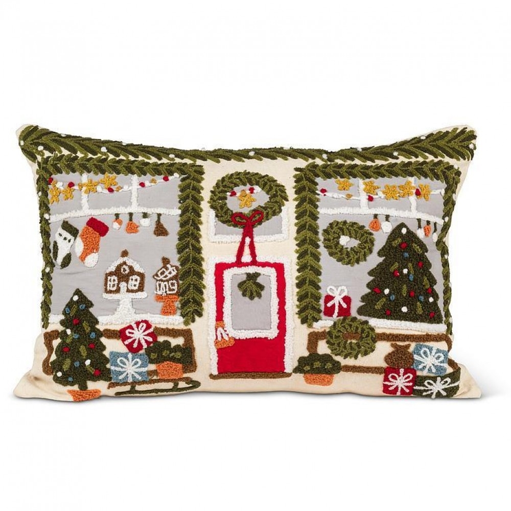 AB-50-VILLAGE-RECT Gift Shop Storefront Rectangular Pillow
