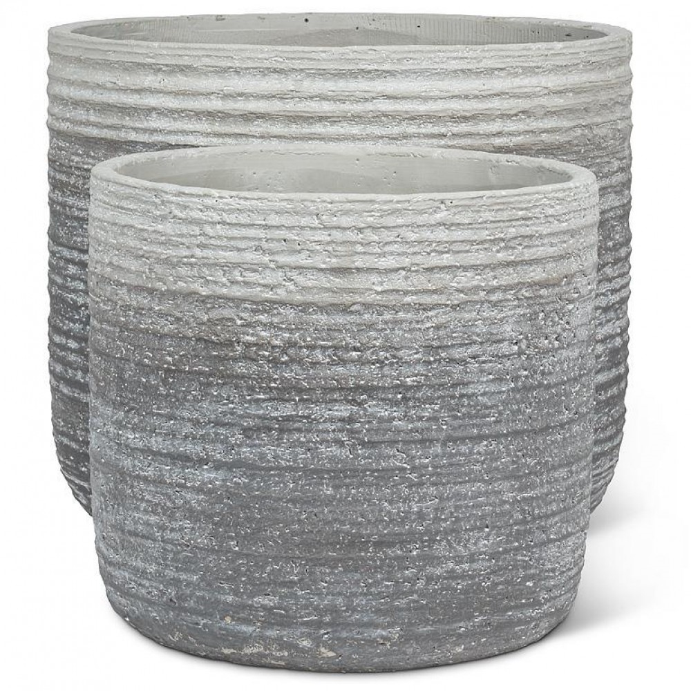 Extra Large Gray Ombre Planters - Set of 2 - Stylish Design
